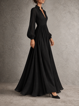 Amélie™ | Robe longue fluide en mélange de lin