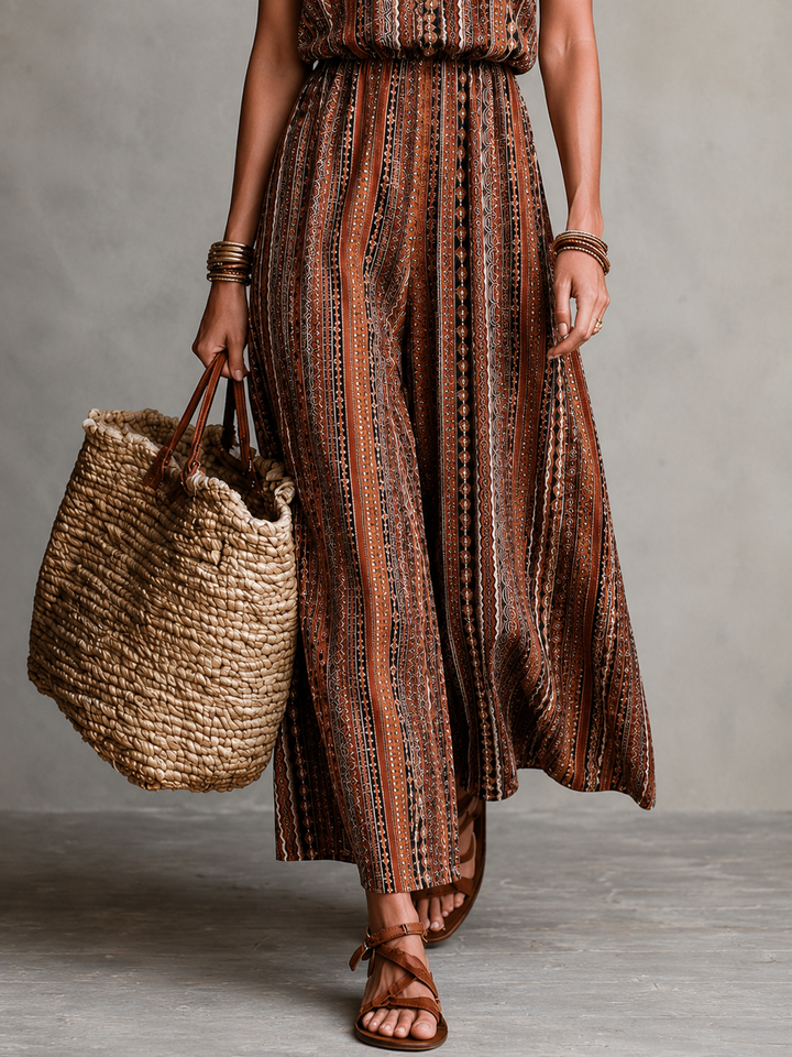 Ellen | Flowing Bohemian Print Jumpsuit