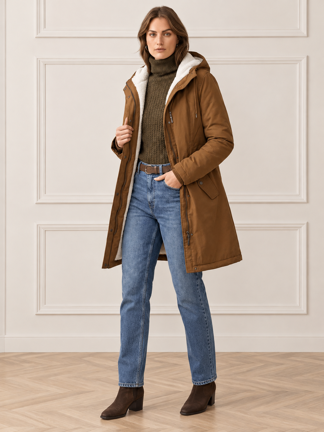 Margaret™ | Long Warm Hooded Parka