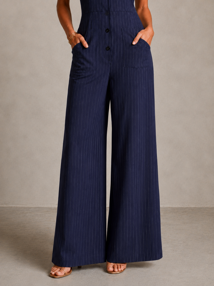 Melody | Elegant Striped Jumpsuit with Flowing Fit