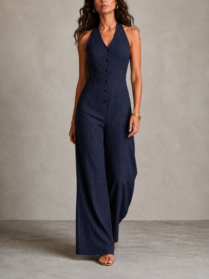 Melody | Elegant Striped Jumpsuit with Flowing Fit