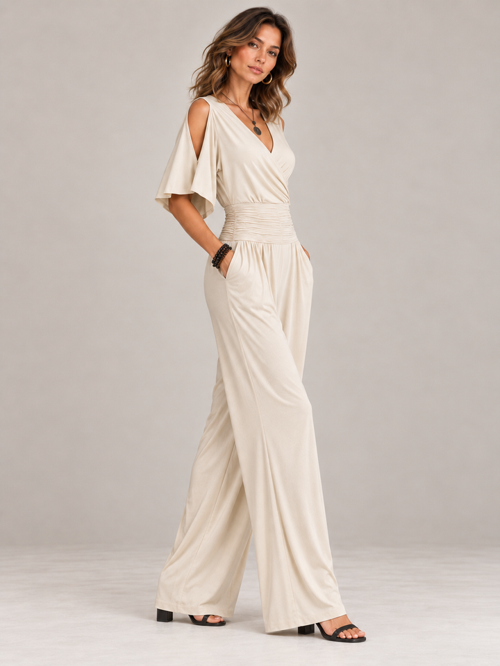 Eliza | Elegant Jumpsuit with Wrap Effect and Wide Legs