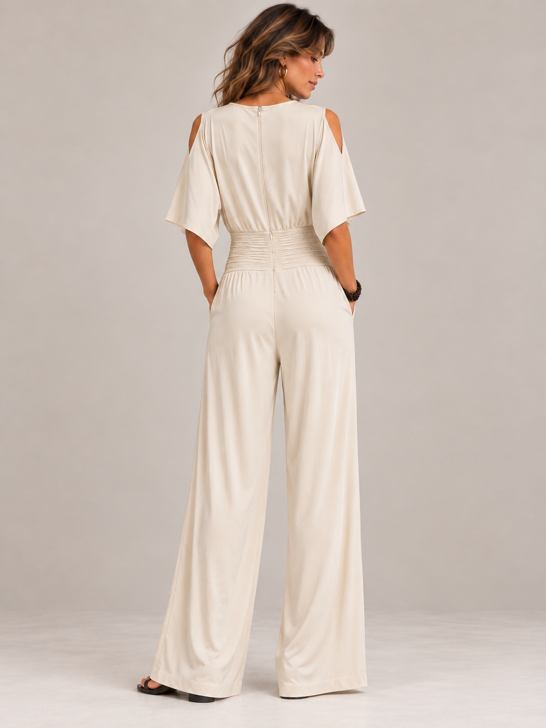 Eliza | Elegant Jumpsuit with Wrap Effect and Wide Legs