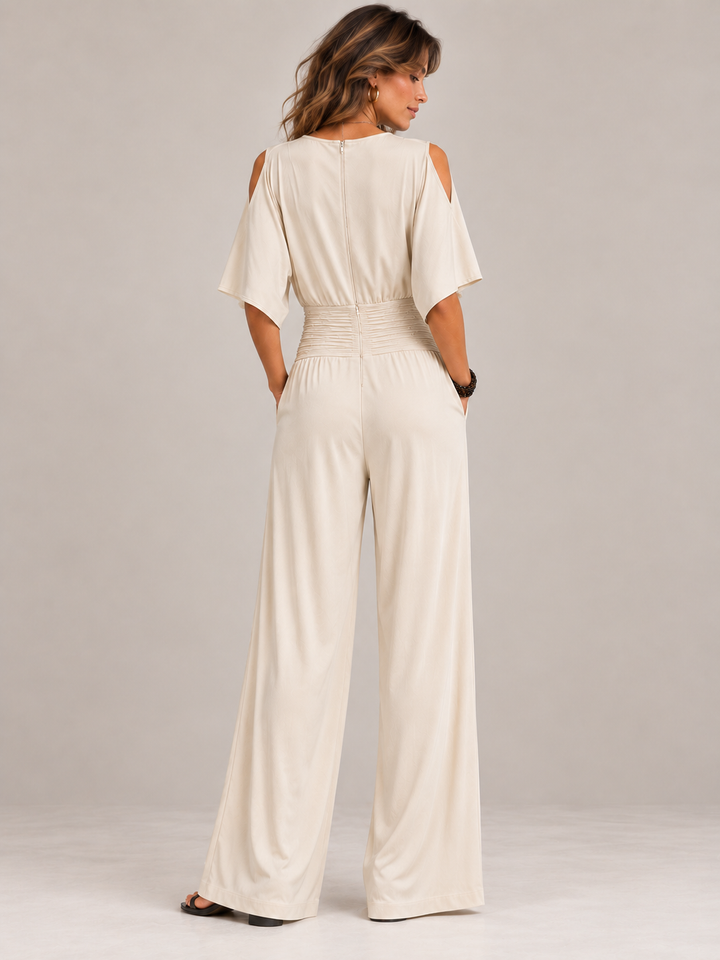 Eliza | Elegant Jumpsuit with Wrap Effect and Wide Legs