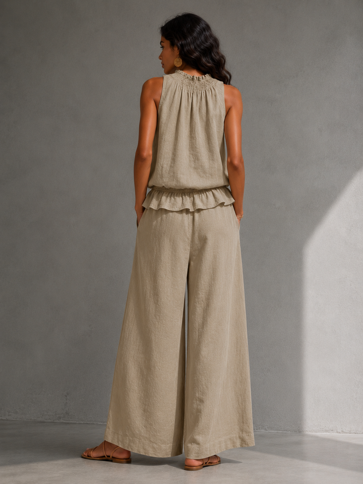 Leah | Flowing Set with Top and Wide-Leg Trousers