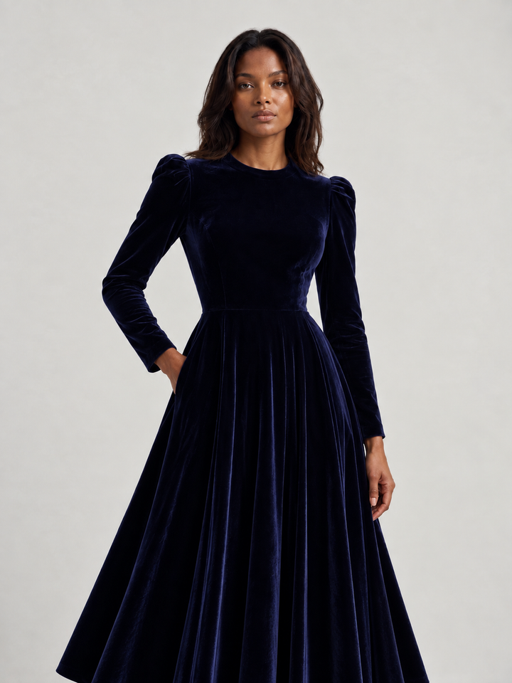 Aurora | Velvet Grace Midi Dress