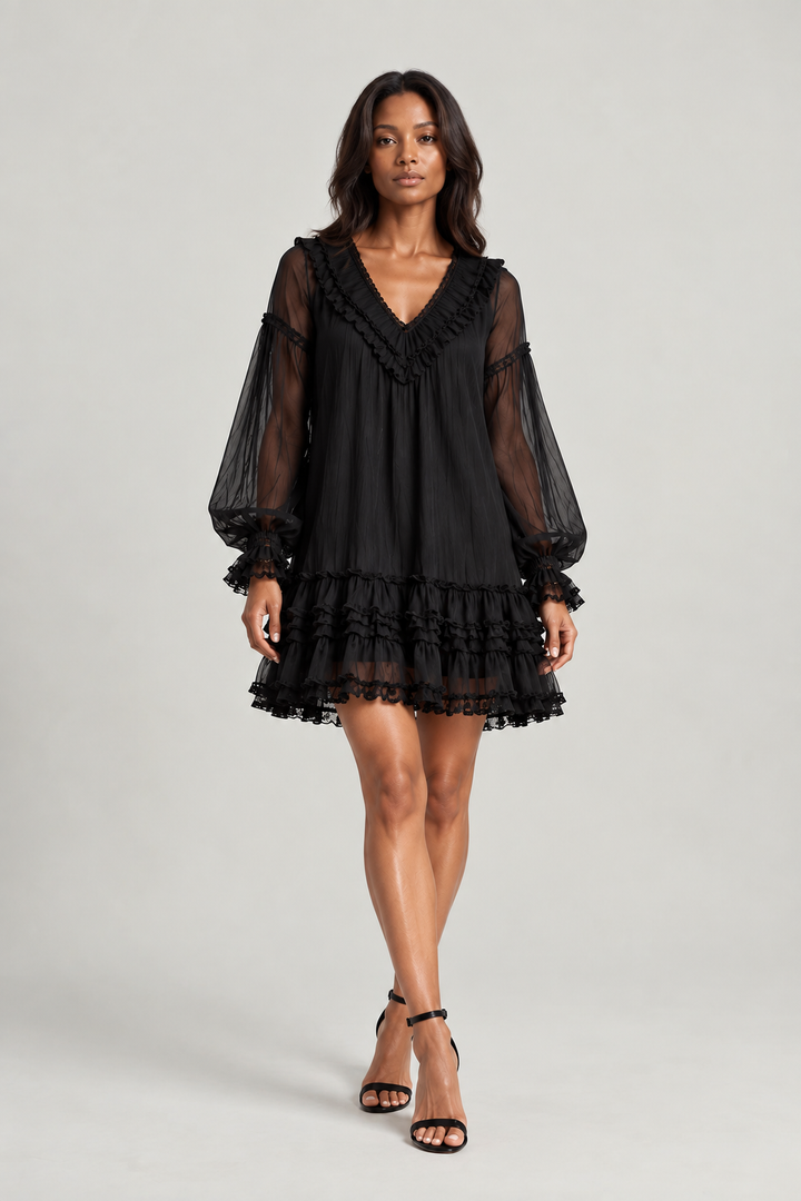 Sylvia™ | Flowing Ruffle Dress