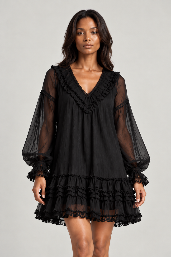Sylvia™ | Flowing Ruffle Dress
