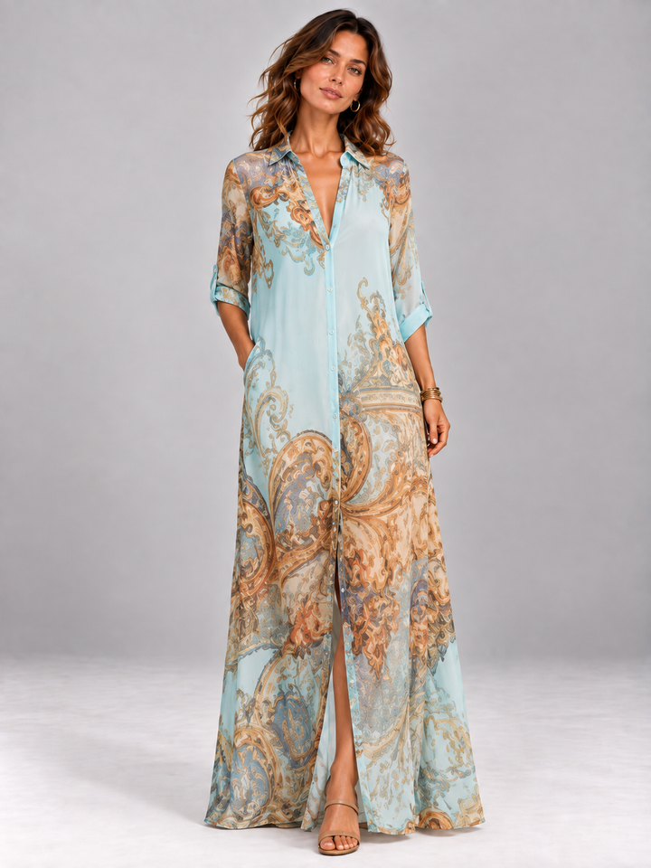 Summer | Printed Boho Maxi Dress