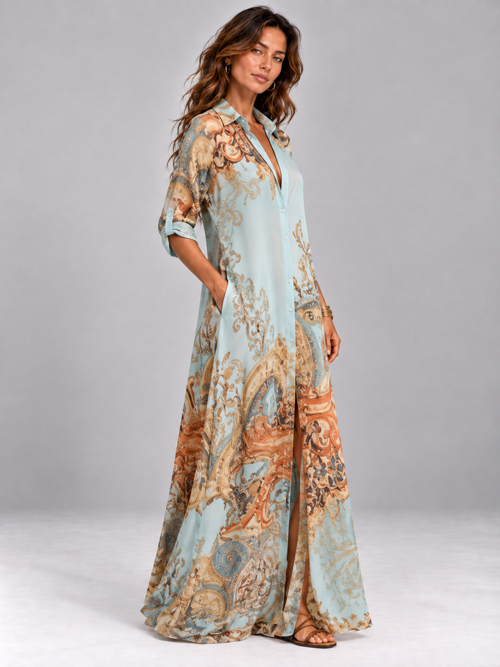 Summer | Printed Boho Maxi Dress
