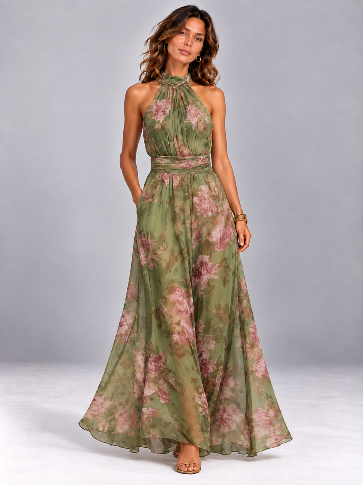 Daisy™ | Flowing Floral Print Maxi Dress