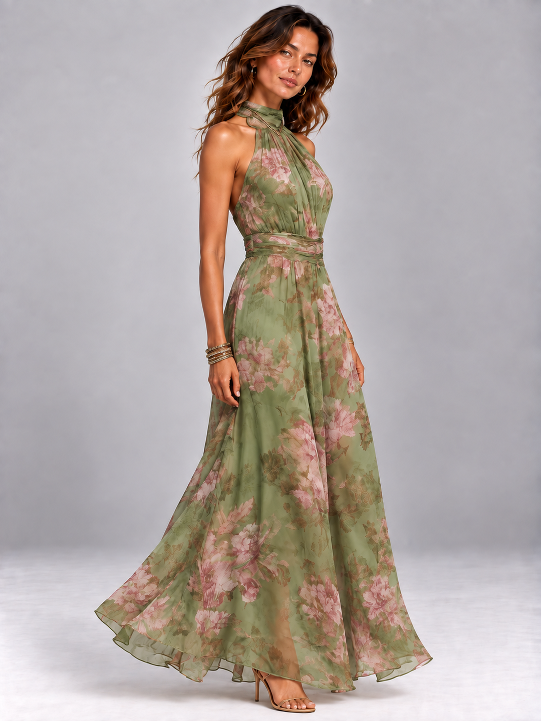 Daisy™ | Flowing Floral Print Maxi Dress