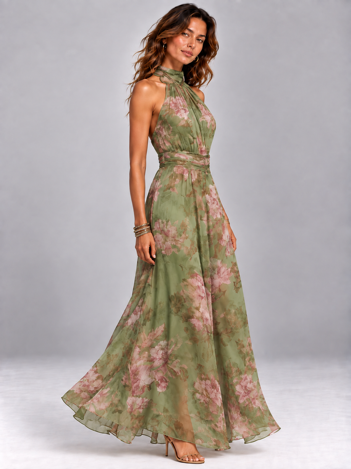 Daisy™ | Flowing Floral Print Maxi Dress