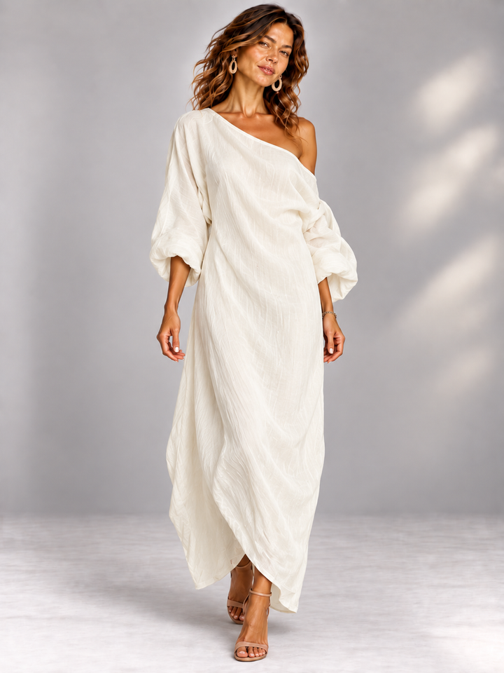 Stella | Elegant Flowing Asymmetric Maxi Dress