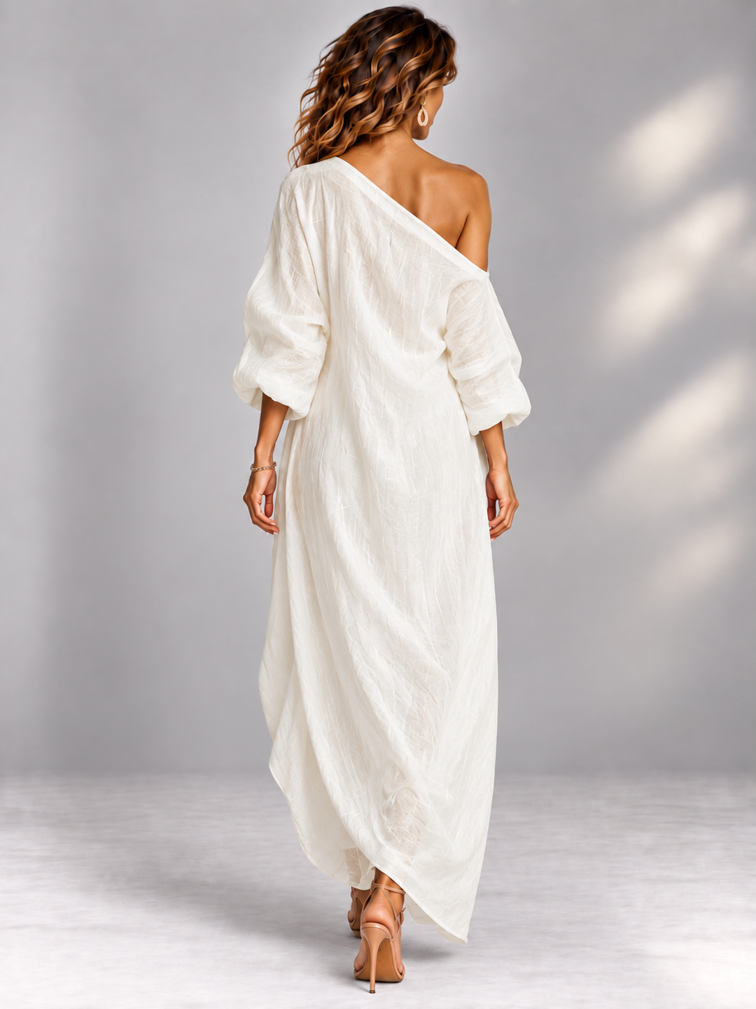 Stella | Elegant Flowing Asymmetric Maxi Dress