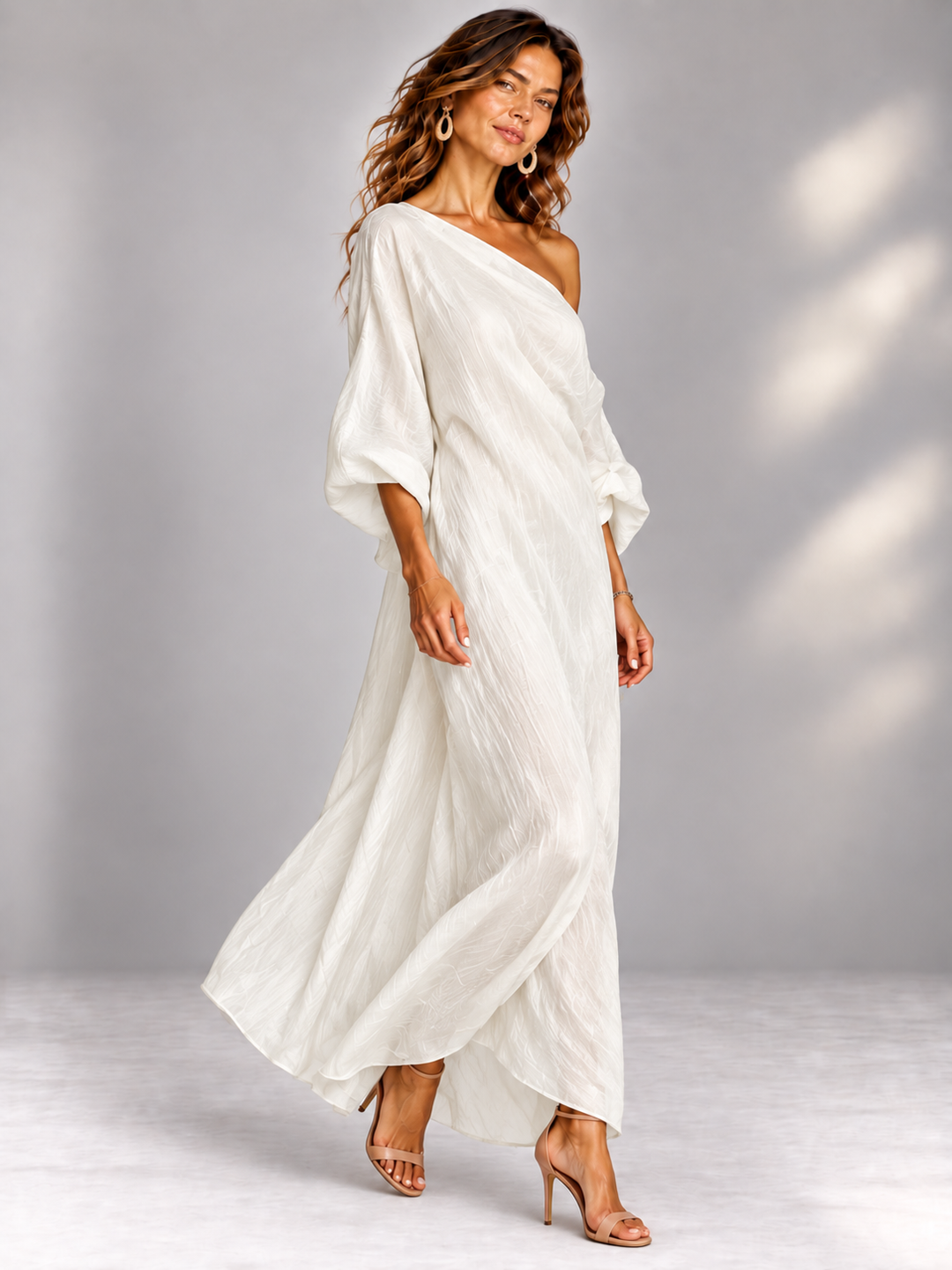 Stella | Elegant Flowing Asymmetric Maxi Dress