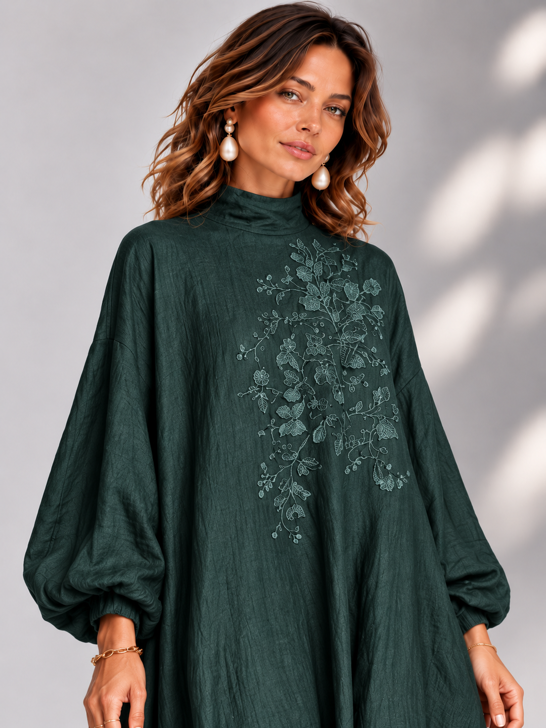 Mary | Loose Long-Sleeve Maxi Dress