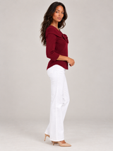 Delphine™ | Pull avec nœud et col rond
