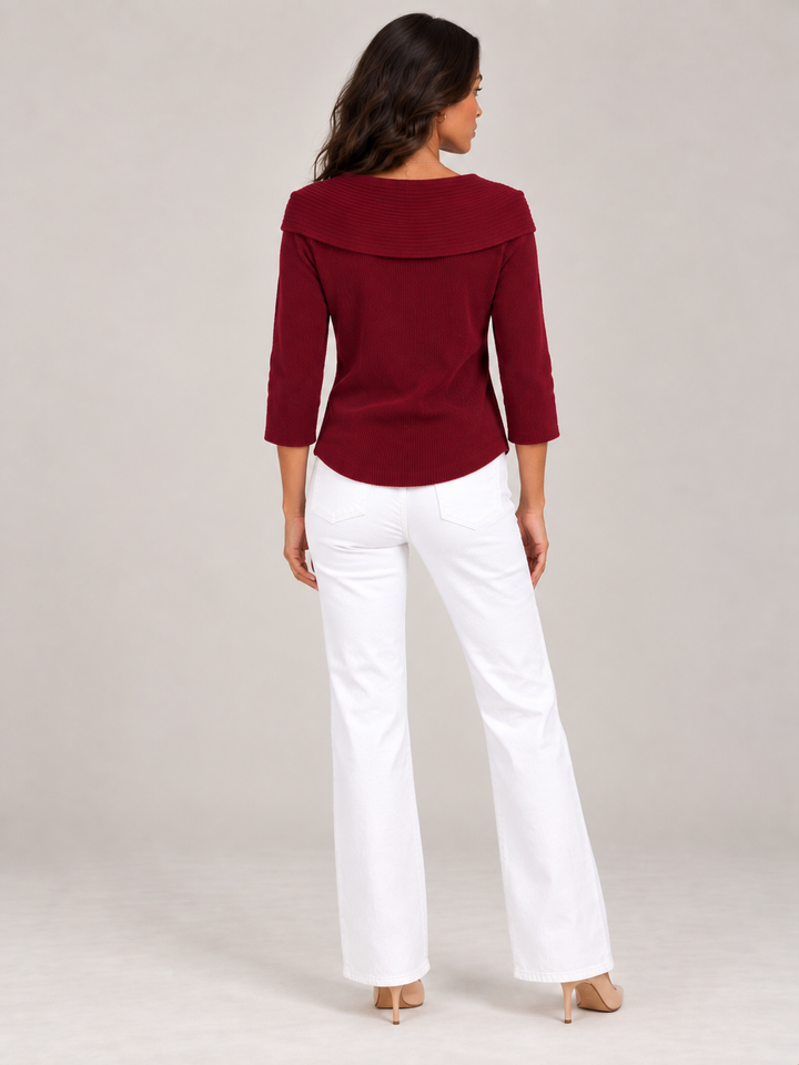 Daphne™ | Round Neck Jumper with Bow