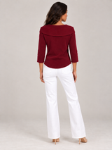 Delphine™ | Pull avec nœud et col rond