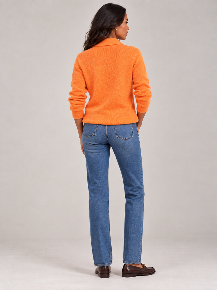 Olive™ | Knit Cardigan with Collar and Buttons