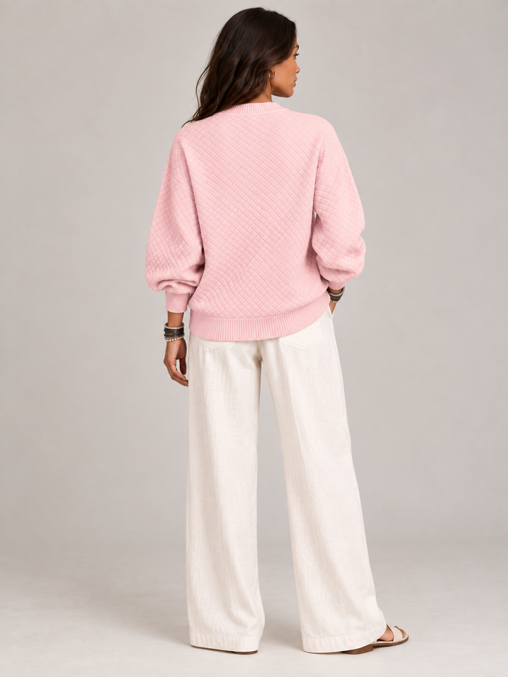 Leona™ | Quilted Knit Cardigan with Buttons