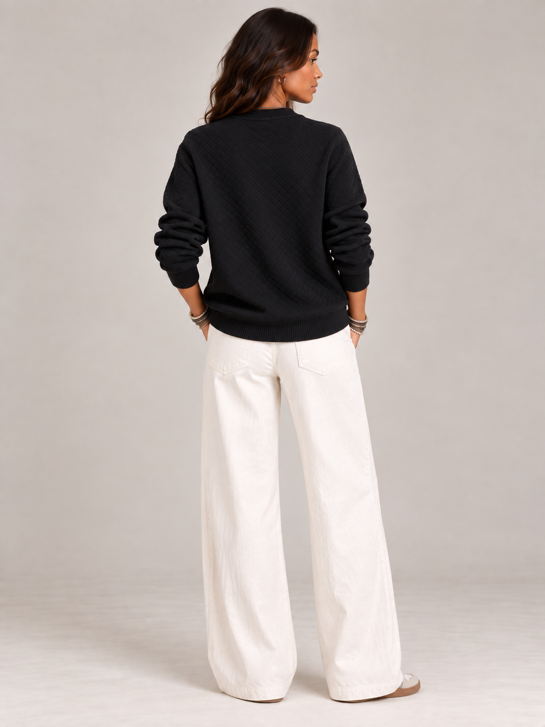 Leona™ | Quilted Knit Cardigan with Buttons