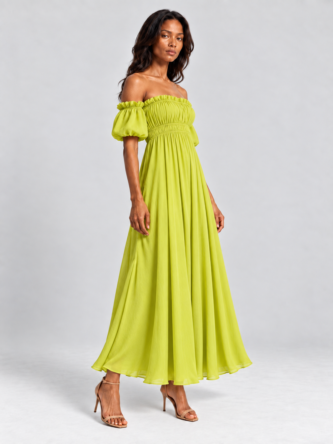 Aurora | Flowing Off-the-Shoulder Maxi Dress