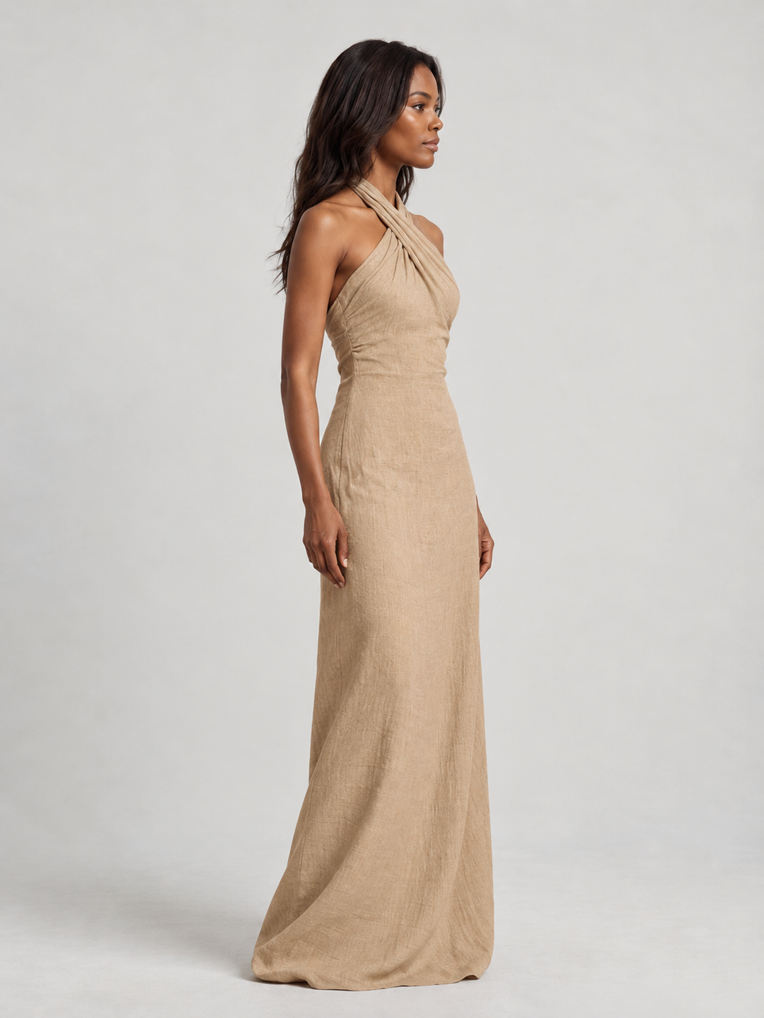 Sophie | Elegant Maxi Dress with Flowing Cut and Halterneck
