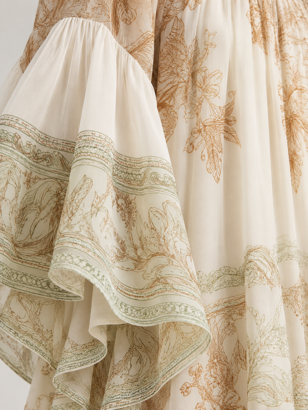 Luna | Flowing Dress with Elegant Print and Wide Sleeves