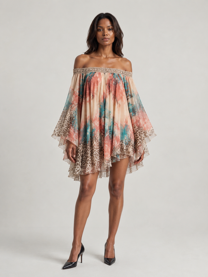 Aurora | Boho Print Flowing Dress