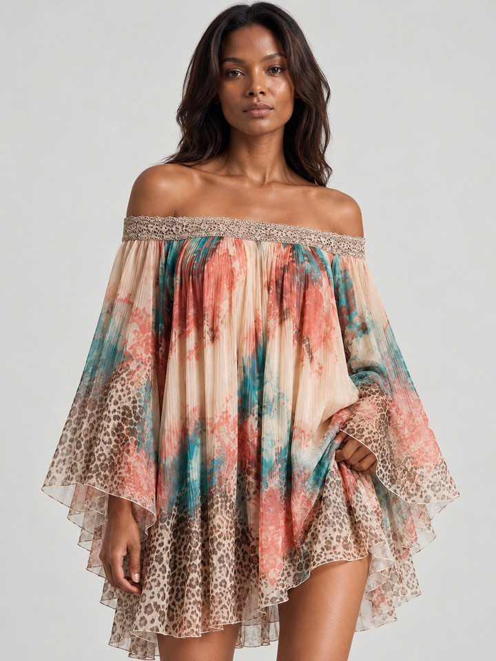 Aurora | Boho Print Flowing Dress