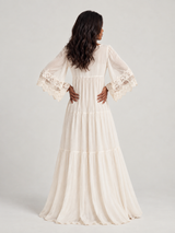 Éliane™ | Robe Chiffon Ivoire