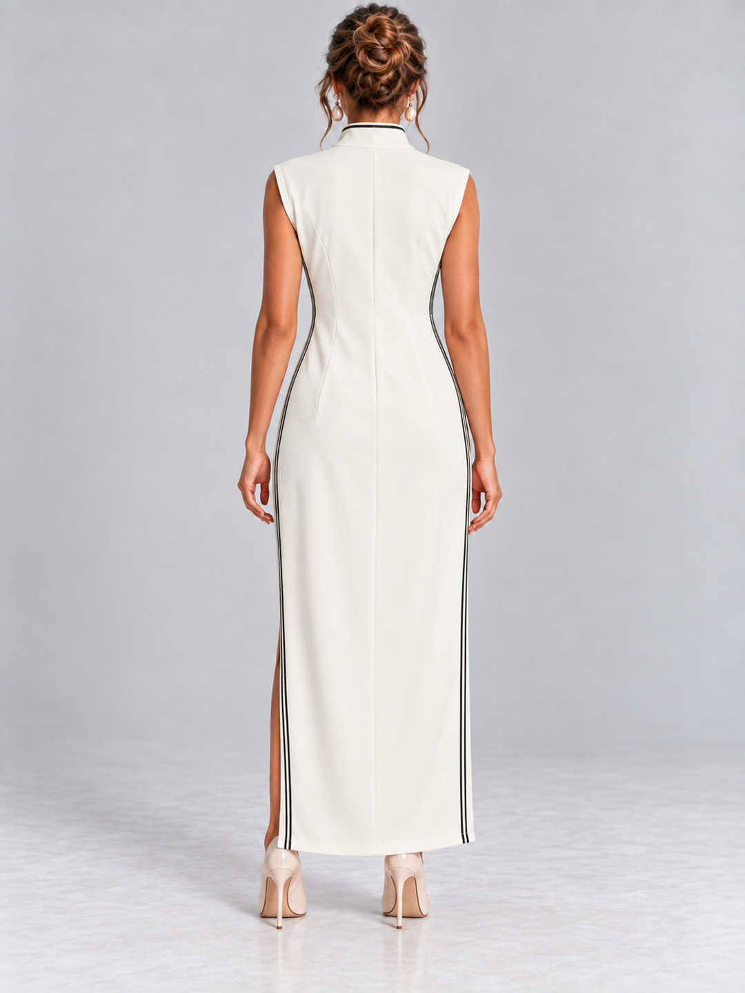 Claire | Elegant Maxi Dress with Flowing Cut and Modern Collar
