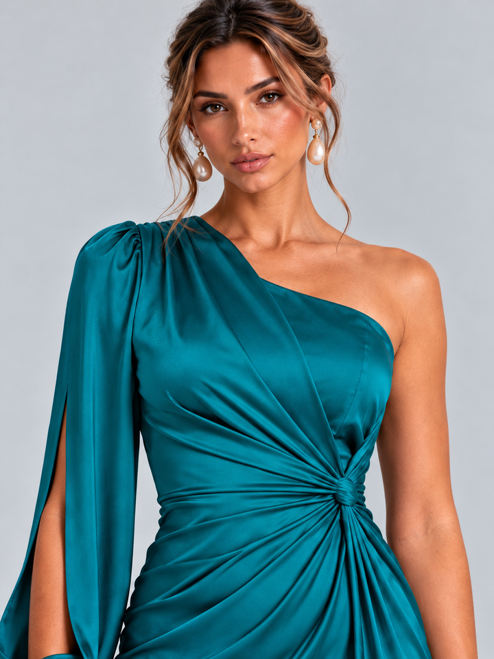 Elegant Asymmetric Evening Dress
