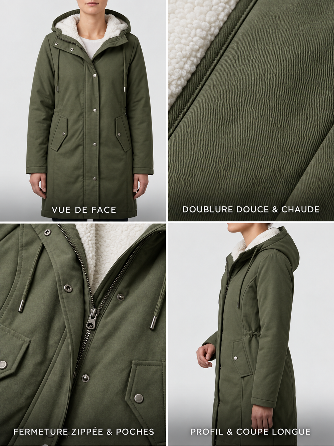 Margaret™ | Long Warm Hooded Parka