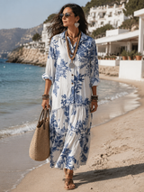 Claudine™ | Robe Chemise Bohème Fleurie