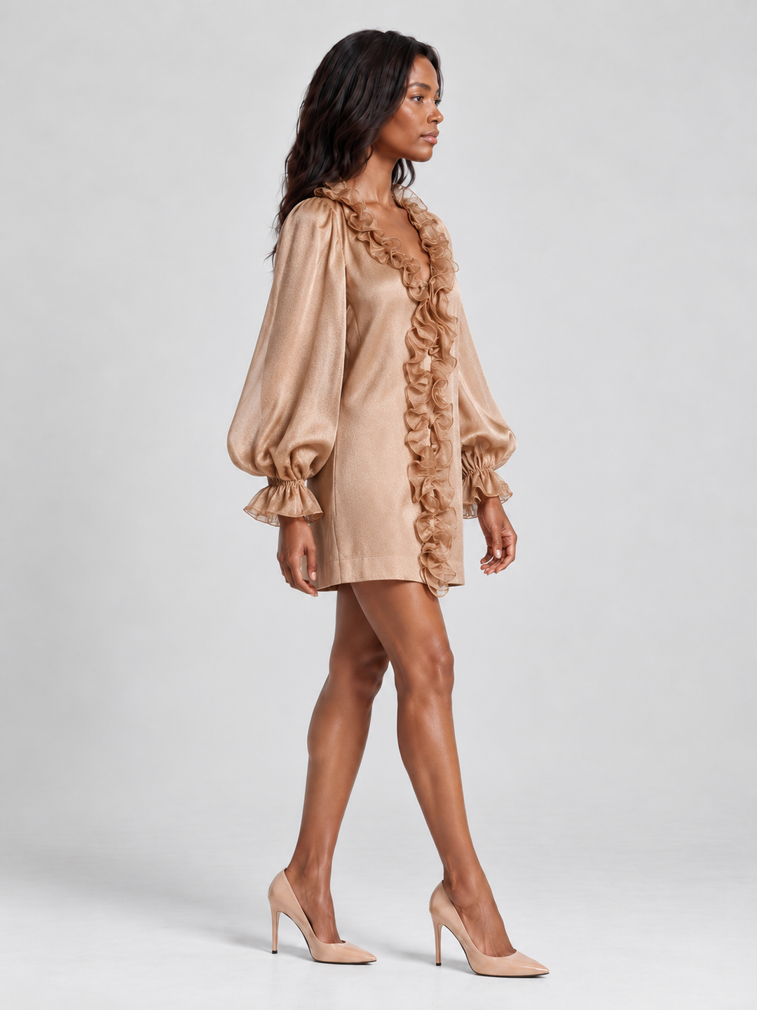 Eliza™ | Elegant Ruffled Short Dress