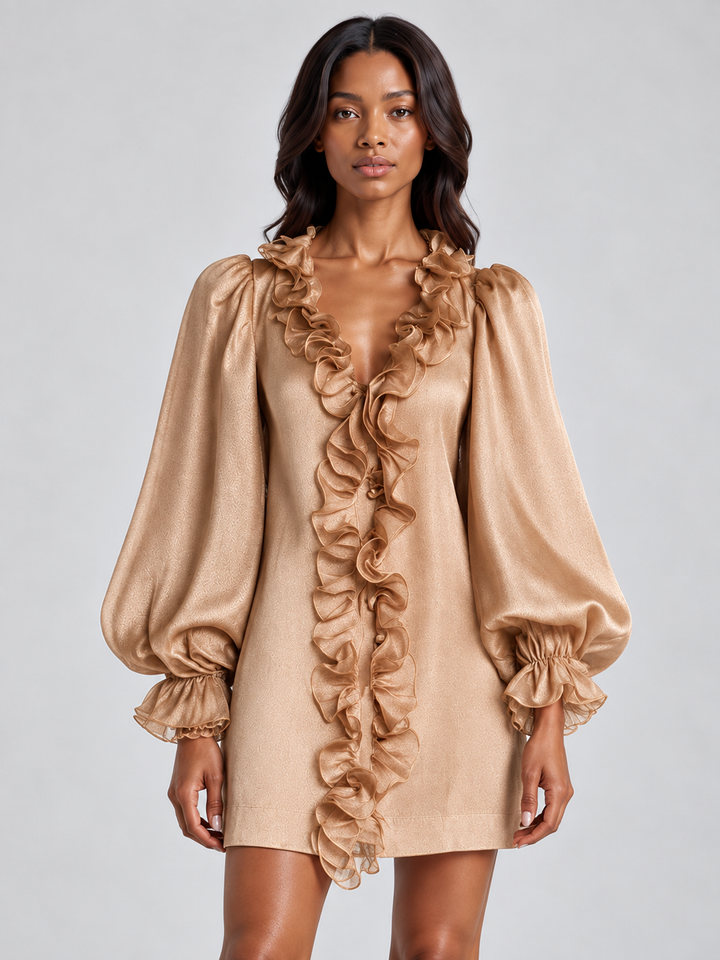 Eliza™ | Elegant Ruffled Short Dress