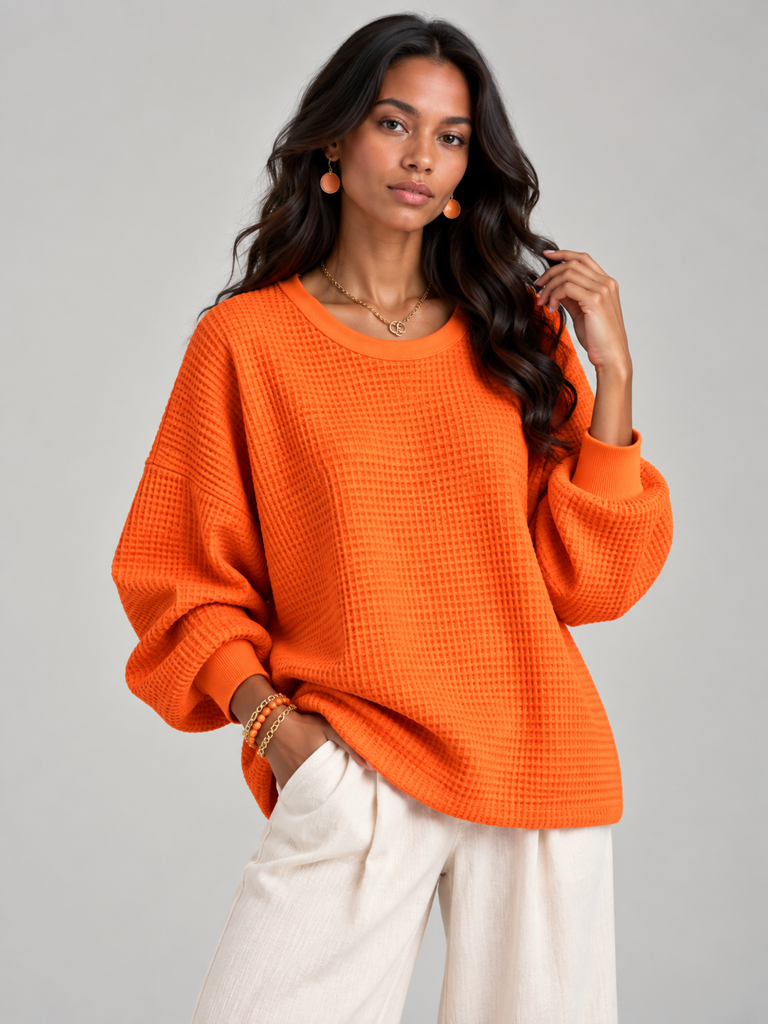 Naomi™ | Classic Waffle Knit Jumper