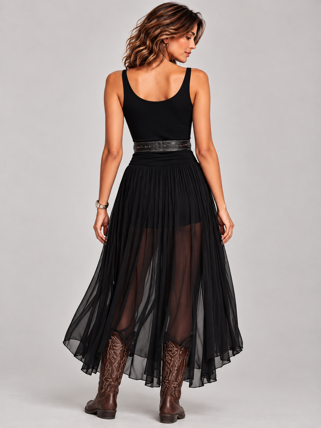 Chloe | Elegant Flowing Dress with Asymmetric Skirt and Boho-Chic Style