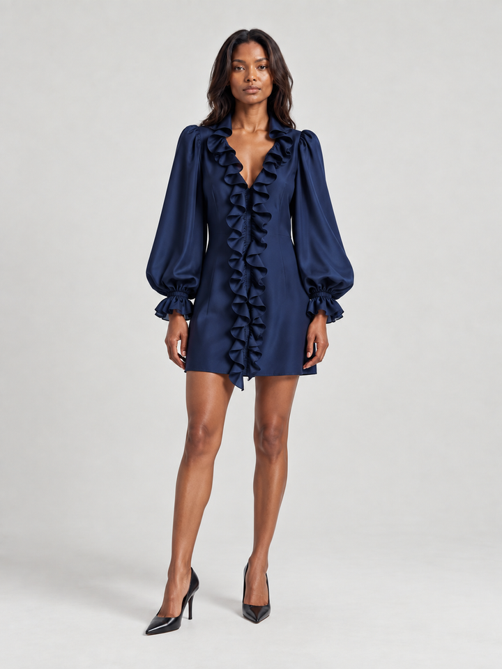 Eliza™ | Elegant Ruffled Short Dress