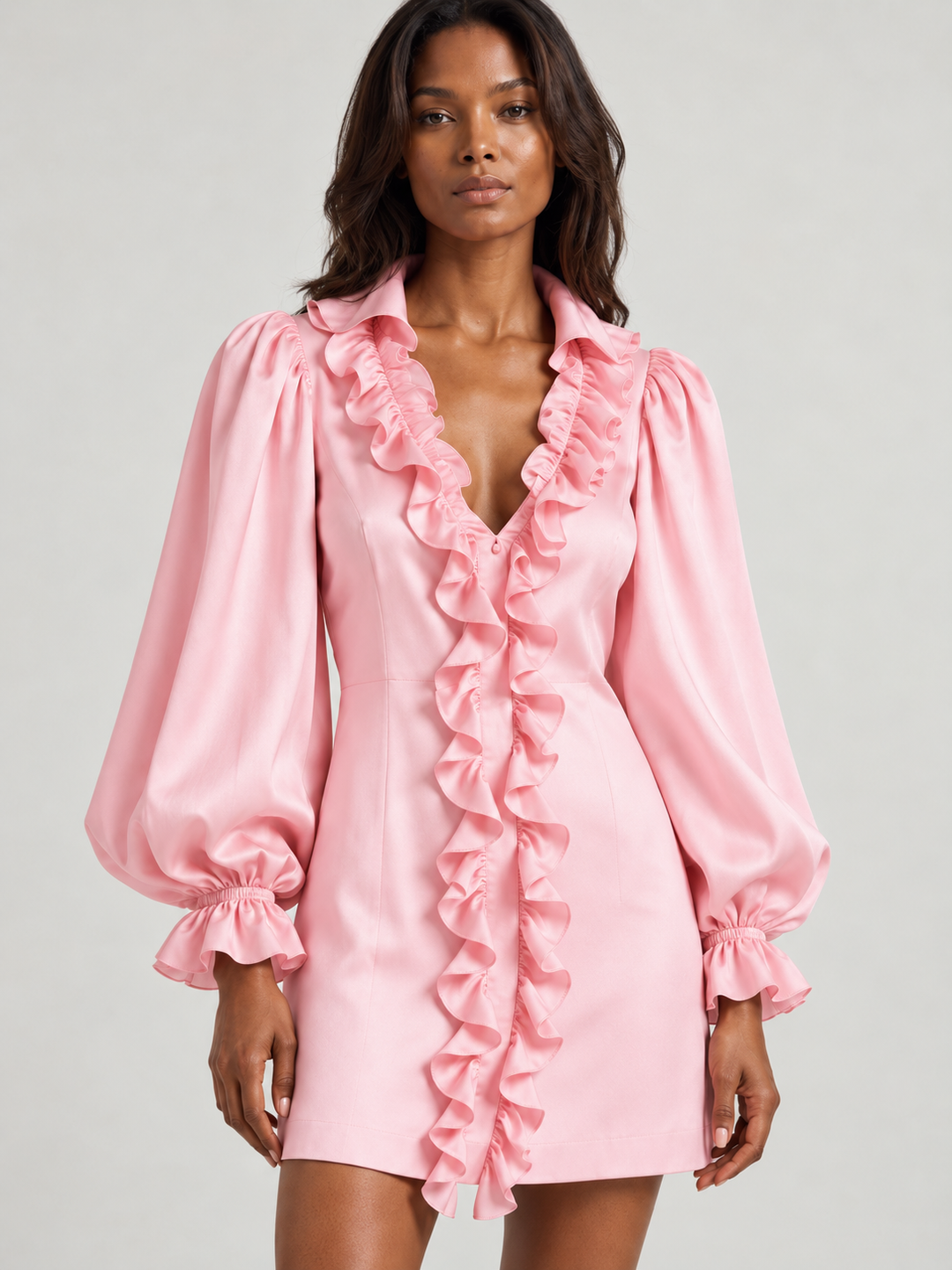 Eliza™ | Elegant Ruffled Short Dress