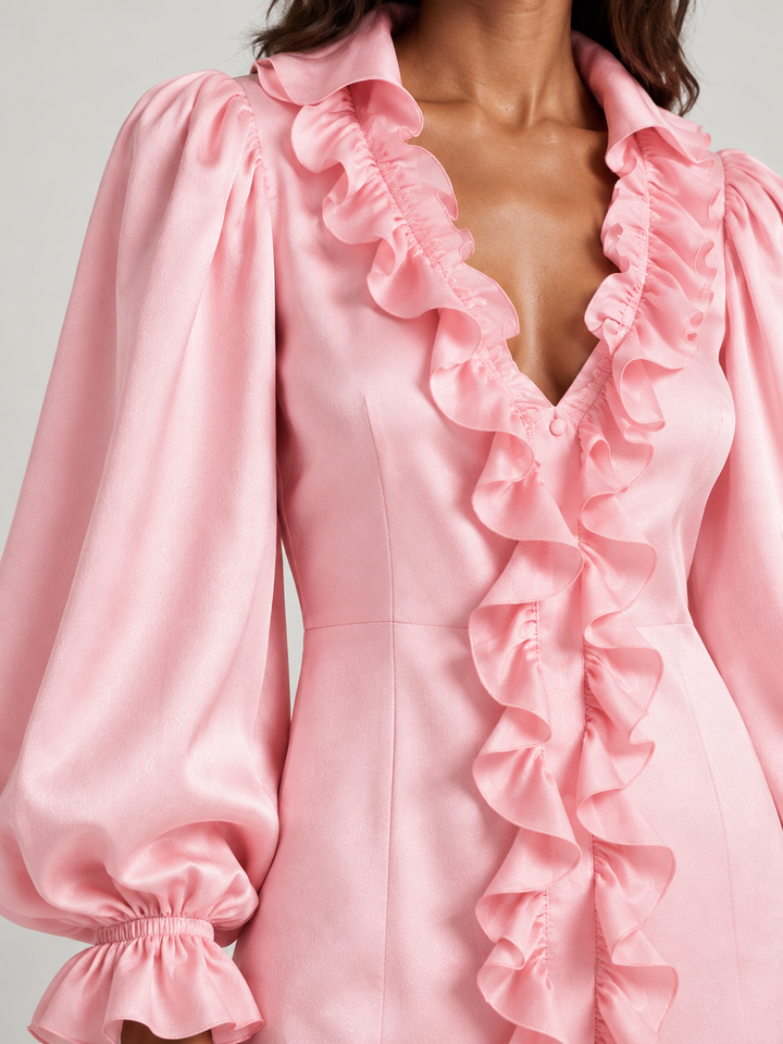 Eliza™ | Elegant Ruffled Short Dress