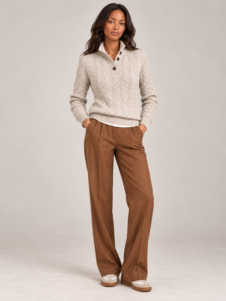 Timeless Cable Knit Wool Jumper