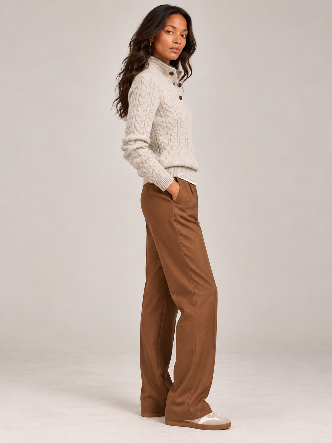 Timeless Cable Knit Wool Jumper