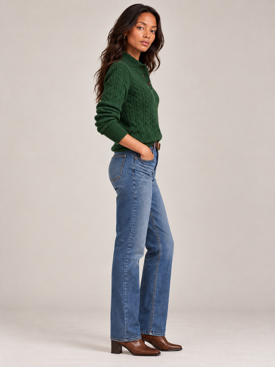 Timeless Cable Knit Wool Jumper