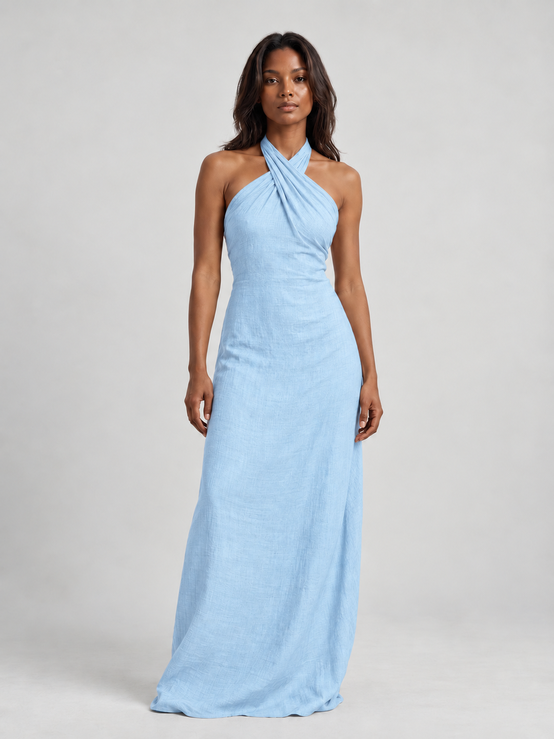 Sophie | Elegant Maxi Dress with Flowing Cut and Halterneck