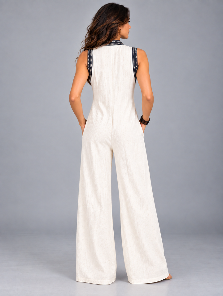 Boho Elegance | Flowing Sleeveless Jumpsuit
