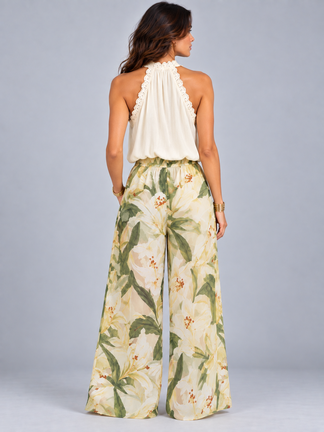 Leah | Flowing Summer Set with Printed Maxi Skirt and Light Top